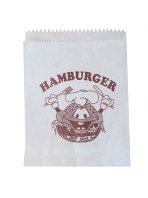 papírový sáček na hamburger, jednobarevný tisk